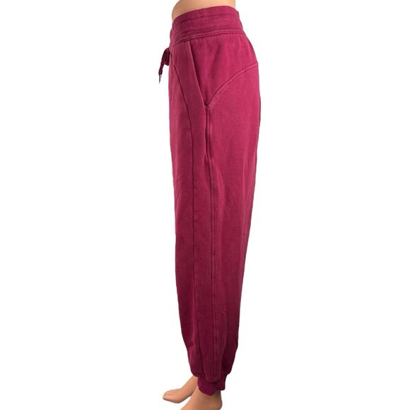 Lululemon Pink Drawstring High Rise Pockets Athletic Jogger Sweat pants Size 6 - Picture 7 of 9